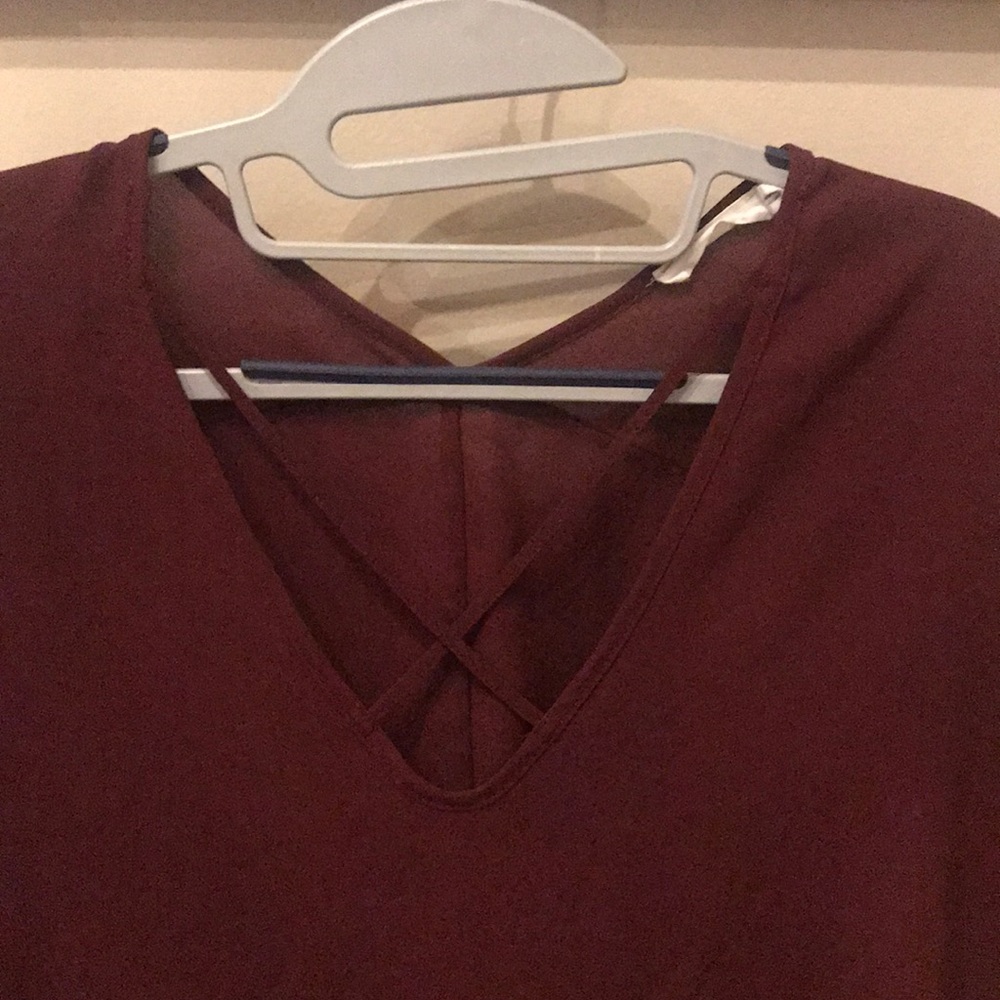 Lush Sheer Criss Cross Top (medium)